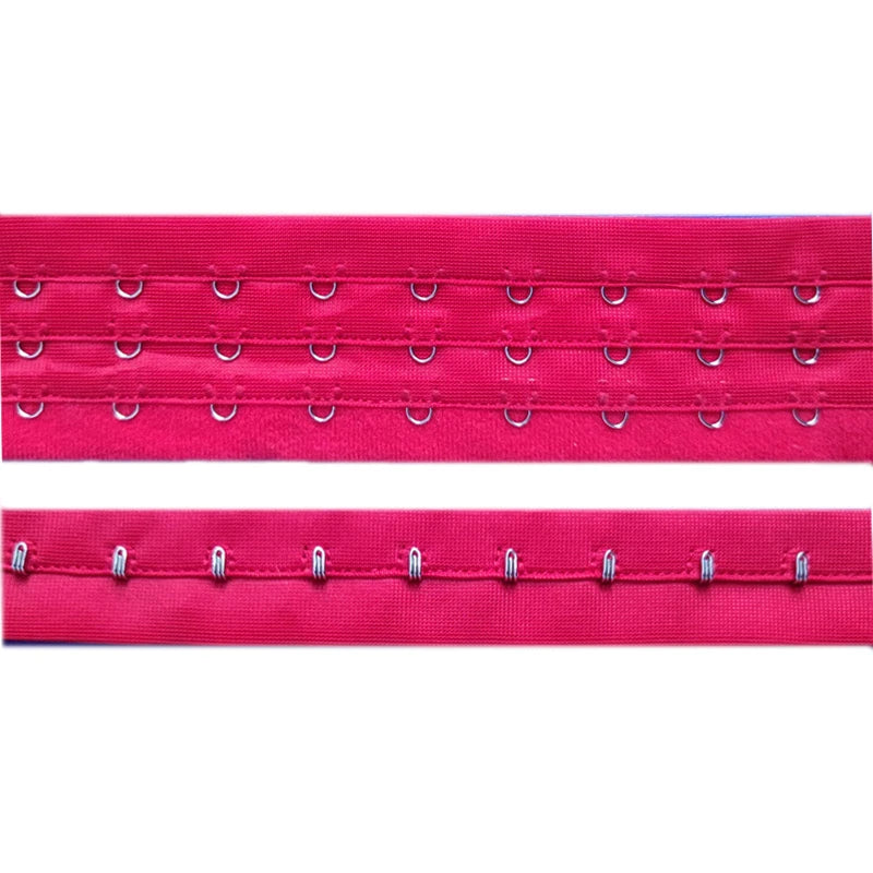 3 rows big fastener bra hook