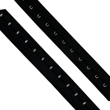 1 row black nylon hook