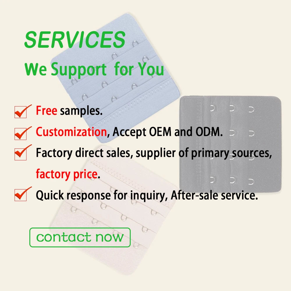 3 rows big fastener bra hook