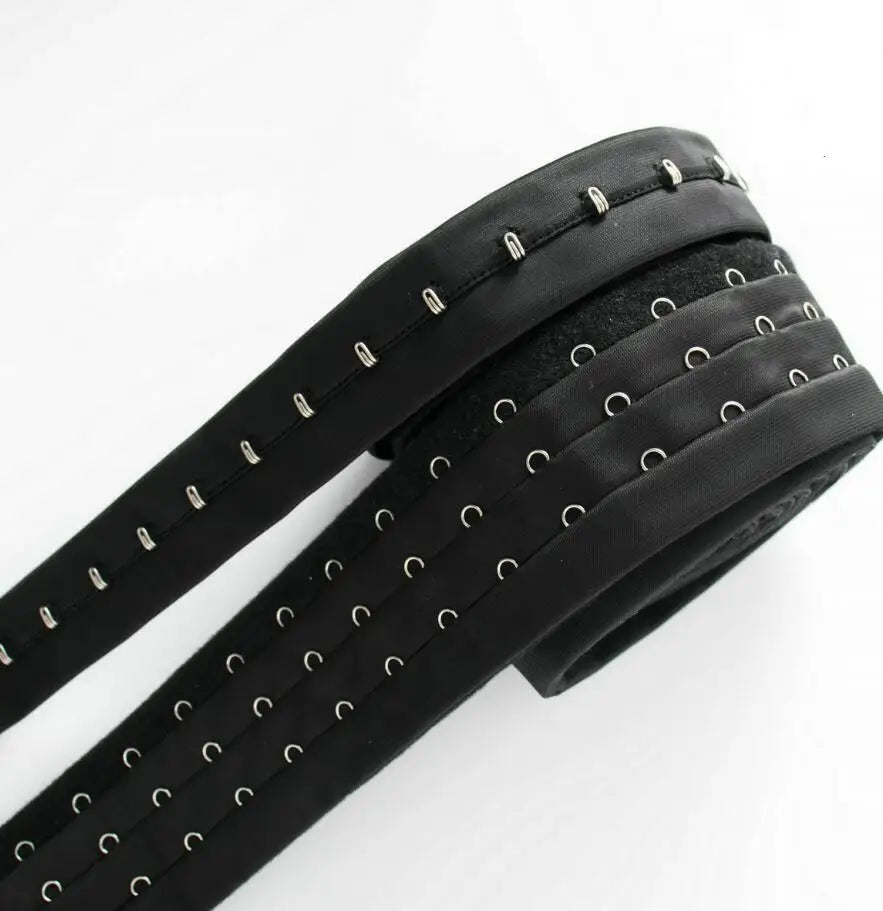 black 3 rows big fastener nylon bra hook