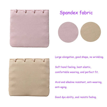 SHIYI microfiber and spandex back adjustable bra hook and eye tape 4 rows and 4 hooks in wholesale bra extender